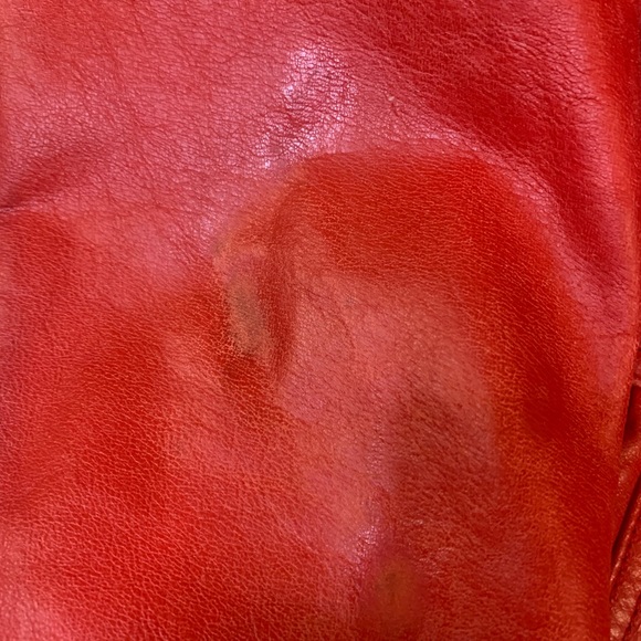 Vintage Maxima Wilson Women’s 100% Cherry Red Leather Retro Jacket - Picture 8 of 13